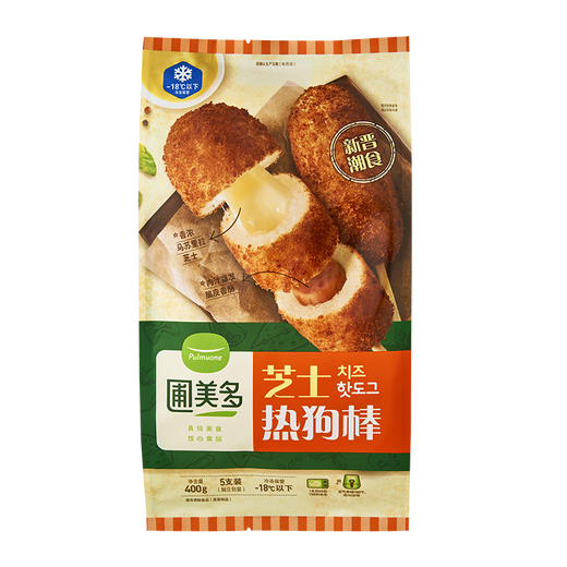 PUMEIDO Cheese Hot Dog Stick 5 400G Nutrición para niños Desayuno de queso Salchicha Aire Freidora semi-acabado coreano
