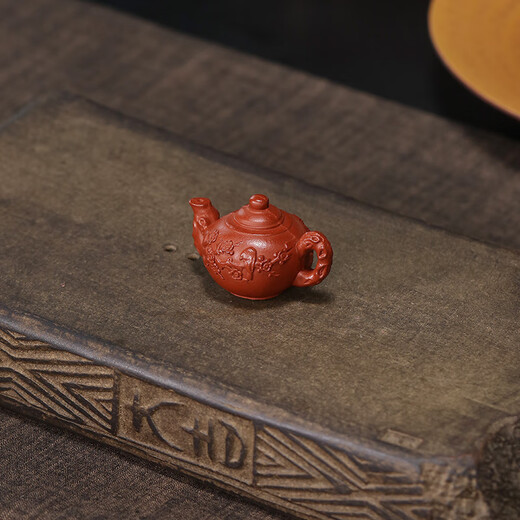 Hidden Pot World Pocket Mini Fingertip Pot Small Purple Clay Pot Yixing Play Pot Inverted Teapot Tea Pet Tea Table Ornaments Dahongpao