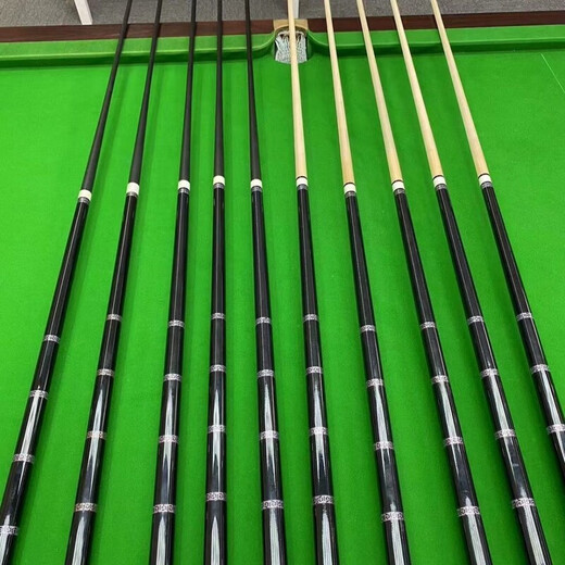 Three big heads, middle head split high-end silver ring nine-ball chasing points Chinese black eight replica 1 1 handmade billiard cue Zhengtu 3 single pole + pole bag middle head 11.5mm