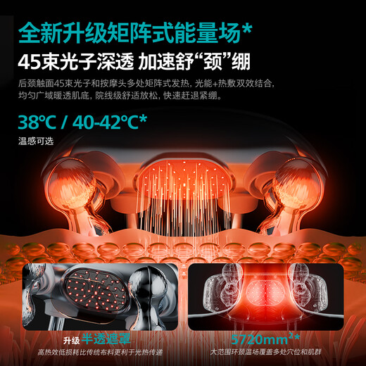 Philips (PHILIPS) Little Goldfish Pro cervical massager massage shawl neck, waist and back hot compress massager 7202N light blue gift for parents, boyfriend, girlfriend, birthday and New Year gift