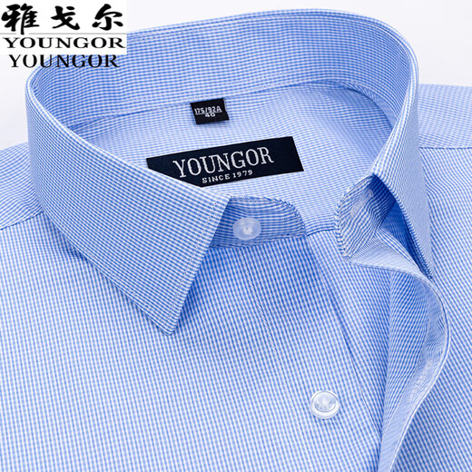 Yager offizielles Flaggschiff-Geschäft für Kurzärärmel-Hemd von Hemd Pure Cotton Business Casual Professionelles.
