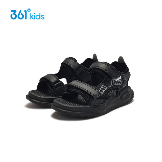 361 Shopping mall same style children's shoes boys casual beach sandals summer new middle and large children's shoes carbon black 33