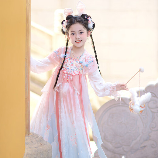 
Flag Platinum Hanfu Girls Autumn 2025 New Children's Ancient Style Super Fairy Spring and Autumn Princess Dress Xiaoyuetu 130