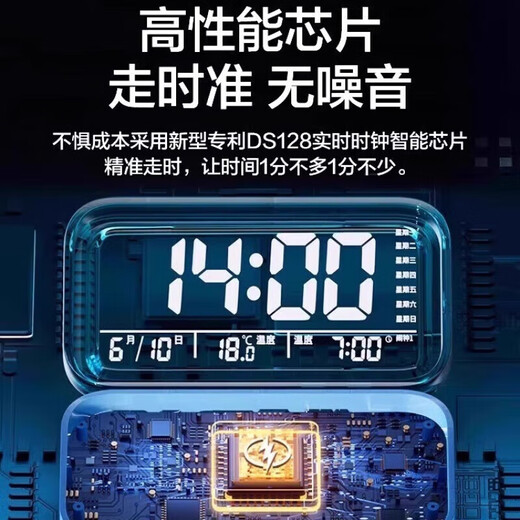 Xiaomi Youpin Electronic Allow Allow Bedside Luminal Multifonctional Student Special Digital Alarm ALARME SMART DORMITORY CLORME ELECTRONIQUE 1047 PINK VOCHALCAST TEMPERTER Affichage Batterie Modèle
