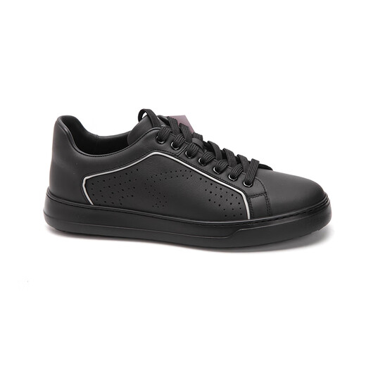 Chaussures masculines Shachi Été décontractée 12T5B3881 noir 12T5B3879 Chaussures en cuir respirant blanc Agent d'achat 12T5B3881 Black 43 European Taille est une taille