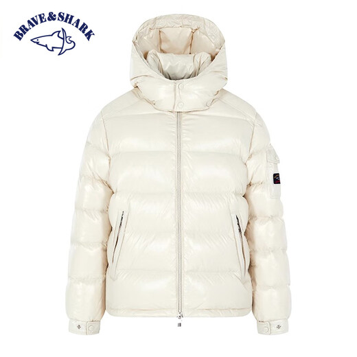 BRAVE&SHARK/Warrior Shark Down Jacket Men's Winter Thickened Fashionable Shiny Windproof Warm Jacket Black XL