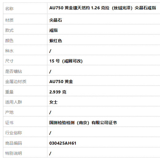 Second-hand 99 new, still polite 18k rose gold ring set with opal crystal spinel morganite tanzanite single ring for women one item one certificate gift to girlfriend and wife natural about 1.26 carat (velvet luster) spinel ring