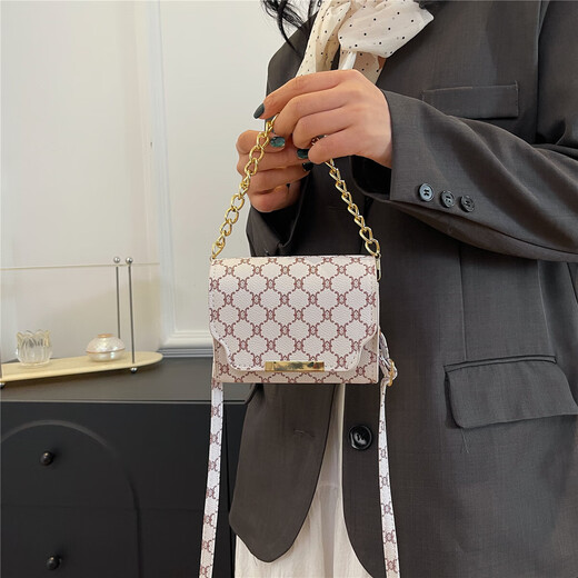 Bags for women 2025 new commuter crossbody bag women's bag high-end texture versatile shoulder bag plaid fashion women's bag white