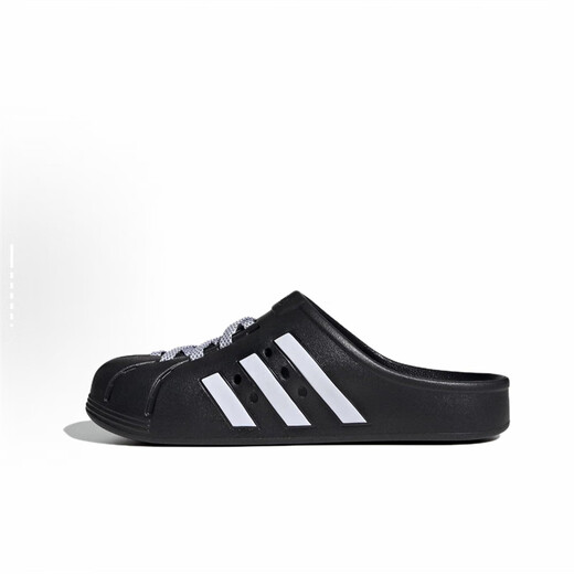 阿迪达斯（adidas）男女同款拖鞋25春夏舒适百搭休闲运动EVA包头防滑耐磨透气JH9848 JH9848/黑白 43