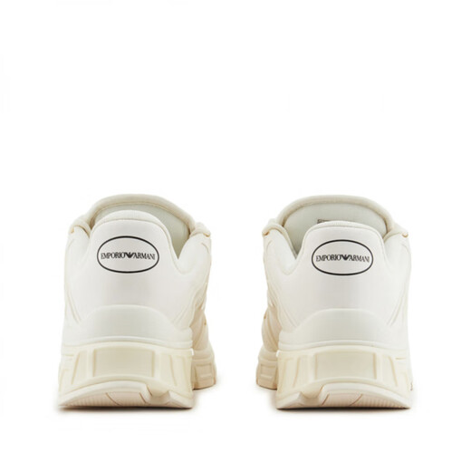 阿玛尼（Emporio Armani）EA 阿玛尼 男士时尚鹰标休闲鞋 EM000017 AF10031 白色 U1105 40.5 (国内仓)