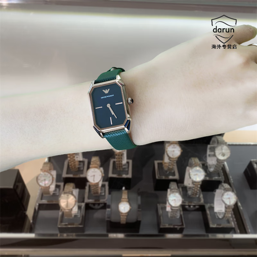 EMPORIO ARMANI Gypsophila-Uhr für Damen, weiß, Mondlicht, Diamant, einfaches Stahlarmband, Quarzuhr, AR11484, Little Green-Uhr, AR11149, 32 mm