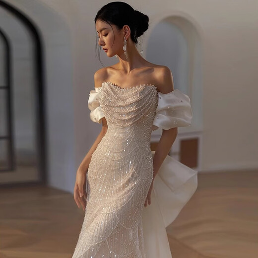 Zi Jiafu Robe de mariée légère de l'industrie lourde haut de gamme