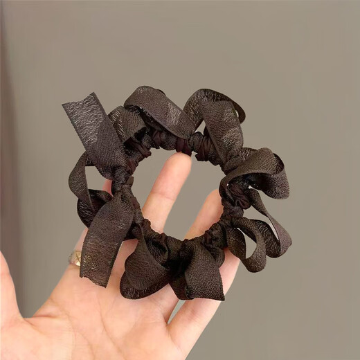 Xiang Wan hair rope 2-piece set retro bow ball head high ponytail hair band rubber band head rope hair rope hair accessories