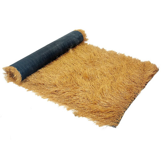 Simulated thatched roof, straw pavilion, outdoor plastic straw shed eaves, scenic B&B courtyard carpet decoration, flame retardant, waterproof and thermal insulation, export grade, straw yellow (1 meter wide