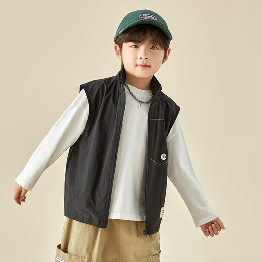 Duoduojia [Handsome and stylish] Children's clothing, children's mountain functional style vest 2025 spring and autumn style boy's vest sleeveless jacket