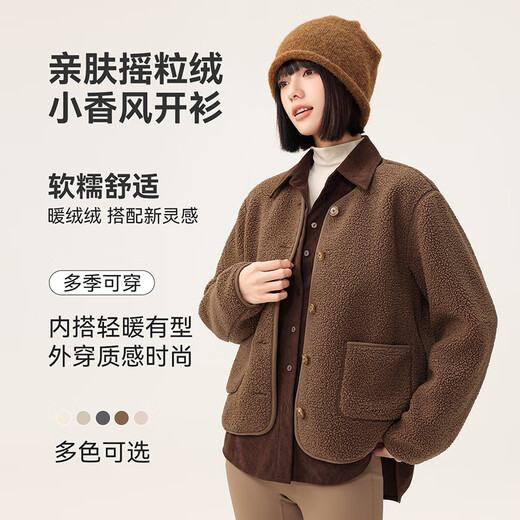 Flying in the Snow Women's Short Jacket 2025 Autumn New Style Polar Fleece Top Bean Green M 160