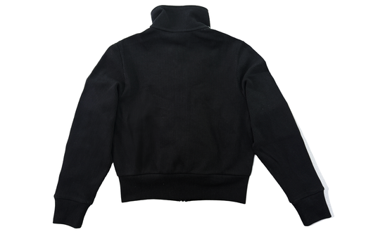 Adidas Custom Clothing TCO TCO Brilliant Love Fashion Stripe Casual Retro Retro Sports Chaqueta de collar de pie Mujeres Black XS 2