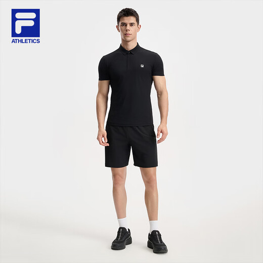FILA 斐乐官方男士针织短裤2025秋季跑步健身运动基础五分裤