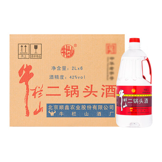 Niulanshan Erguotou Liquor Barrel Liquor, Fragrant Style, 42 Degrees, 2L*6 Barrels, Full Box
