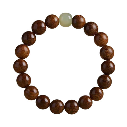 Wooden bracelets for boys to play with gold silk jade sinking water-grade sandalwood and Buddhist beads gold nanmu bracelets 10mm golden sandalwood