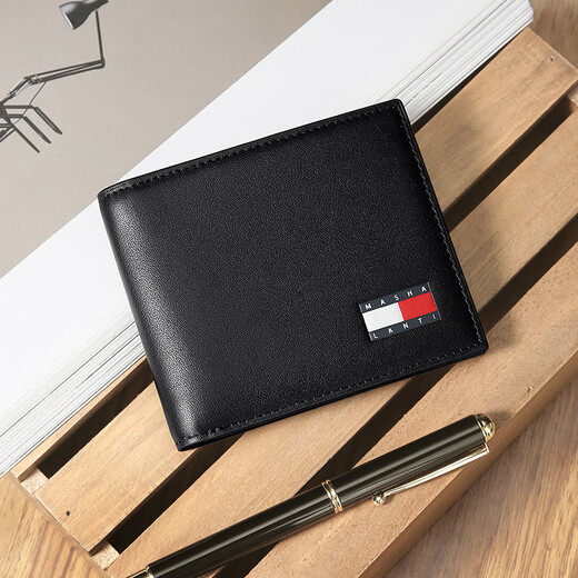 MashaLanti wallet men's head layer cowhide short wallet 2025 new large capacity card bag coupon wallet practical birthday gift