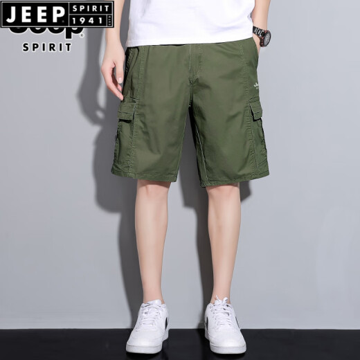 Jeep Spirit2025 Interrupciones de verano Summer Summer New delgados Sports Straight Sports y Pantalones de cinco puntos de algodón puro casual 9896p Grey Dark Grey [121-140Jin [Jin equivale a 0.5 kg]]