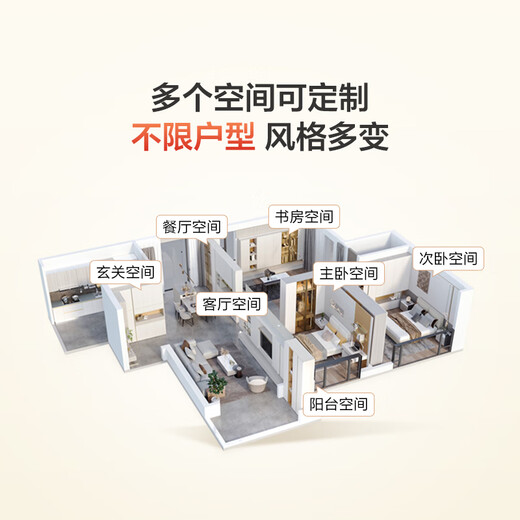 Lin's Home Whole House Customized Living Room, Bedroom and Dining Room Customized Cabinets Multi-Space Storage Cabinet Combination Package Package Price