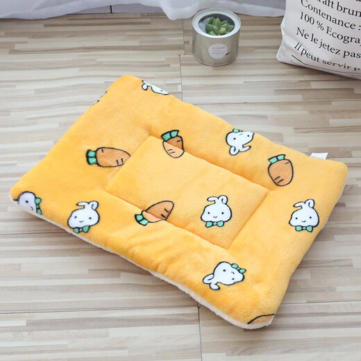 Renqin pet mat dog mat cat mat thick blanket dog kennel cat cushion small dog bed quilt warm sleeping mat all seasons universal carrot rabbit number 1 35*29cm-mini 2Jin [Jin equals 0.5 kg]