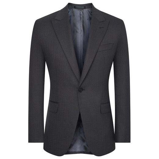 Angel Bird Suit Men's Autumn Men's Business Formal Suit Wedding Style Notched Suit Pants Suit Slim Gray Blue Purple Small Texture Hidden Vertical Strips 50 A (180/100) / Please note waist or trousers