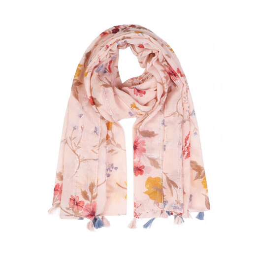 韩版新款多色多款印花长巾，百搭时尚流苏丝巾女，度假旅游沙滩巾 小清新 175cm以上