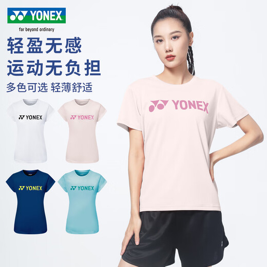YONEX Yonex badminton clothing women's comfortable breathable sports short-sleeved T-shirt 215095BCR Pearl Pink M