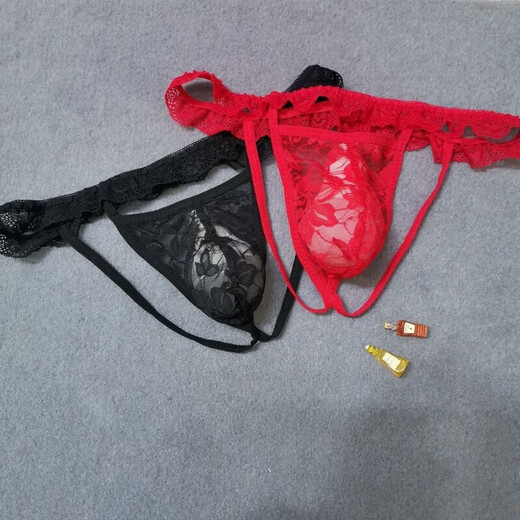 Banfi's new men's summer nylon jacquard breathable sexy hollow sexy thin thong black one size (90 Jin Jin is equal to 0.5 kg 165 Jin Jin is equal to 0.5 kg)