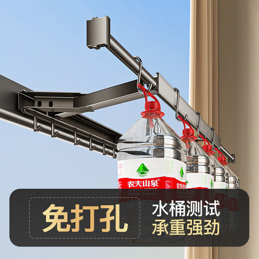 Tiandiyu (TDYU) suction cup folding clothes drying rack invisible telescopic clothes drying pole without punching indoor home balcony quilt drying artifact gun gray invisible clothes drying rack 62cm-120cm