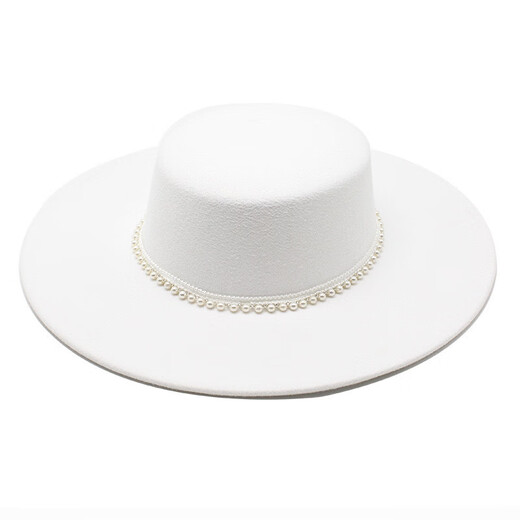 Gisela Hepburn style hat, autumn and winter European and American celebrity small fragrance light luxury Hepburn style photography photography felt hat retro British black pearl felt hat