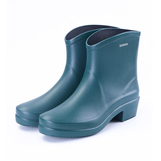 Japanische Mode-Regenstiefel für nicht rutsche Wasserschuhe für Frauen für Verschleiß und Wearables im Freien, leichte Küchenarbeit, alle Jahreszeiten, Grau 37