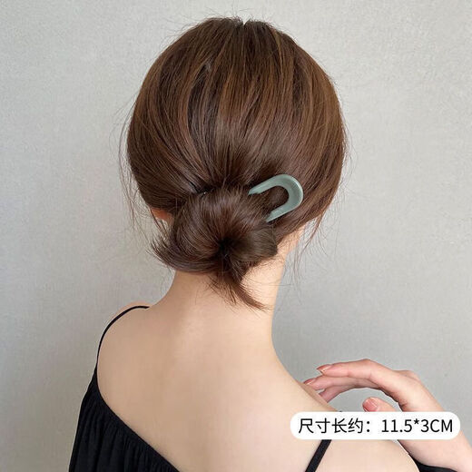 Double Sheng hairpin for women, new style, simple and high-end hairpin, fashionable ball hairpin, versatile hair accessories, coffee color
