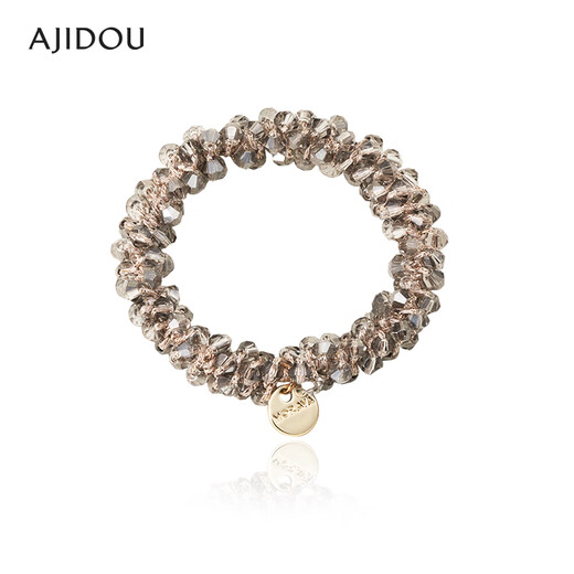 AJIDOU Aji bean hair band casual elastic crystal hair rope fashionable personalized hair band headband birthday gift gray blue 1 piece