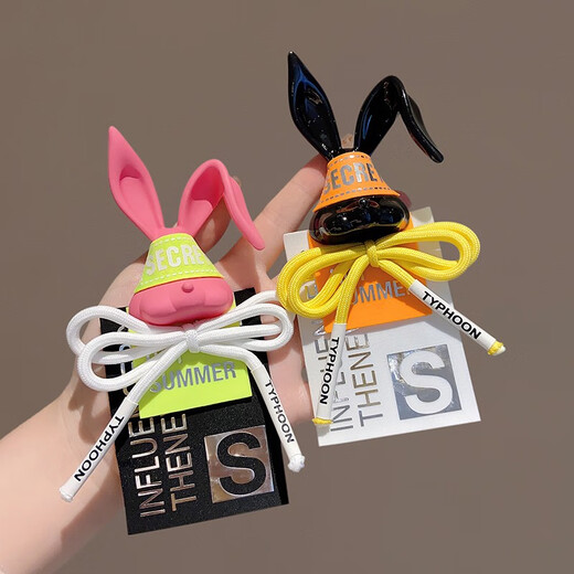 Originaldesign Nische Klappbare Kaninchenbrosche für Frauen in 2024 neuer kreativer Kleidung Stoff Aufkleber Corsage Bag Accessoires MG1278 Broschen-Weiß-Kaninchen