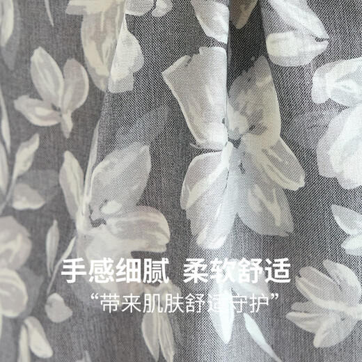 OLJ高档品牌连衣裙女2025年夏季新款设计感宽松复古印花圆领A字裙子 图片色 M 90-115斤
