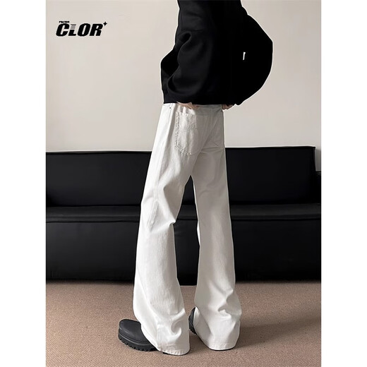 Clor Scimitar Jeans Herren Cleanfit Amerikanische Modemarke Lose vielseitige gerade Hose NZ15 White XL