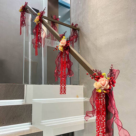 Decoración de pasamanos de la escalera de Yonghuan para la boda de la boda interior para hombres 3527