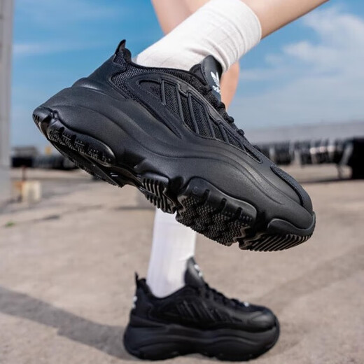 Adidas (adidas) clover women's shoes 25 winter new classic retro dad shoes lightweight breathable thick sole high-profile sports casual shoes JI1349/T-toe shoes/Moral training shoes/SAMBAE 37 (inner length 225mm)