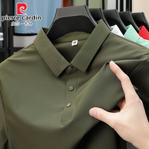 Pierre Cardin (Pierre Cardin) Polo à séchage rapide au sol perlé pour les hommes de glace à la glace de glace pour glace