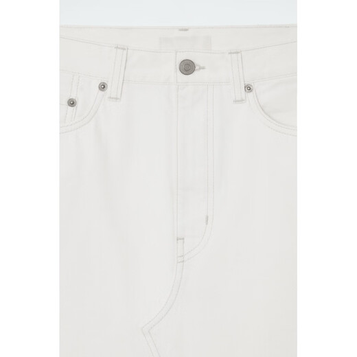 COS de falda de algodón blanquecina de COS 1208923002 32