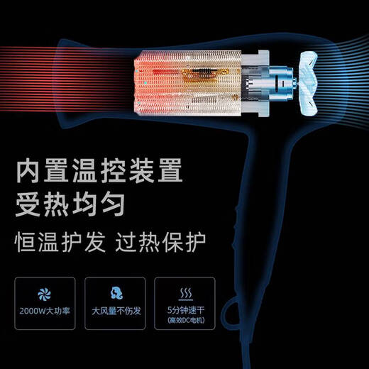 飞科吹风机家用负离子护发宿舍用学生可折叠大功率不伤发电吹风筒 绿色 博锐ph1628飞科fh6296