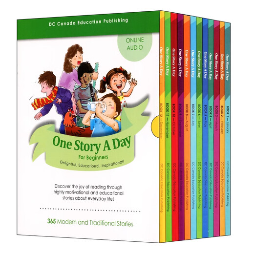 
Original English picture book One Story A Day For Beginners Children's Edition 12 volumes 365 stories Listen to children aged 4-8 every day English reading for children early childhood education books enlightenment pictures story book gift audio [Children's Edition book 7-12] 6 books in total