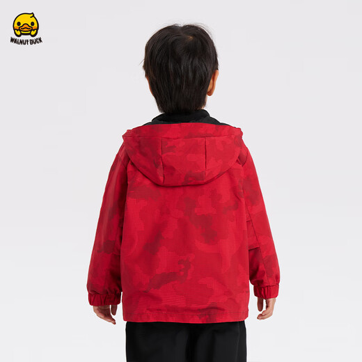 WALNUT DUCK red boys' assault top jacket spring and autumn new style boys' autumn clothing children's three-proof jacket red 100