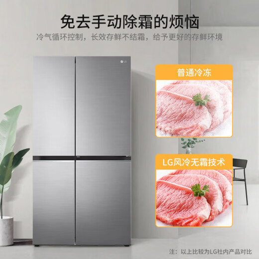 Puerta de LG Middle Door Middle Frequency Converter Double-Aproling Puerta 655L Refrigerador Clasificación del hogar Almacenamiento Fresh S651S38 Fuera del mismo modelo Titanium Air Silver