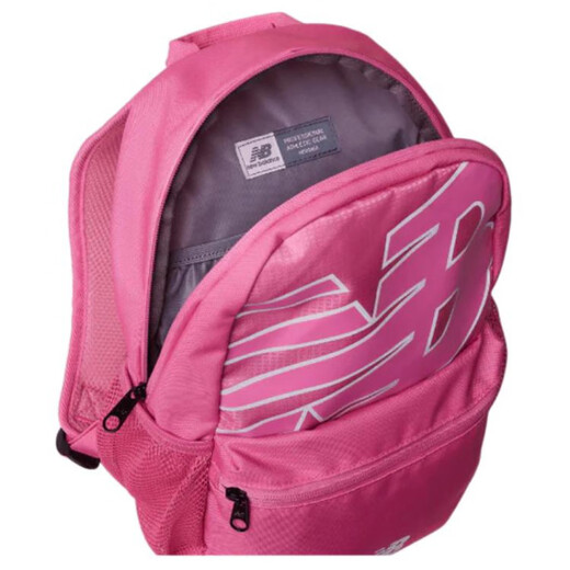 Couleur solide de New Balance Fashionable et polyvalent à fermeture éclair et à clôture en polyester sac à dos ordinaire rose féminin rose