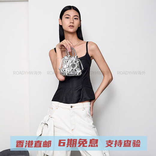 Calvin Klein Small CK, betrunkene Geschenkbox Perlenbeutel, Acryl -Cross -Body -Tasche Handtasche, klein, silberversilbere Geschenkkiste für Frauen (Tasche + Limited Gift Box für den chinesischen Valentinstag)